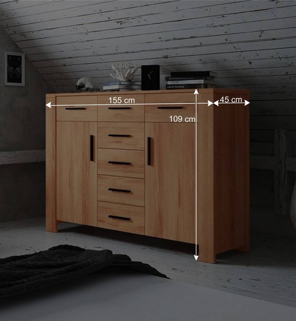 Sideboard Mosniak aus Kernbuche Massivholz