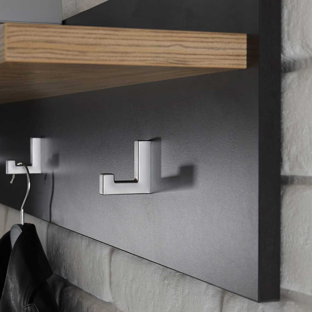 107x23x18 Garderobe mit 3 Haken & Ablage - Ebrican