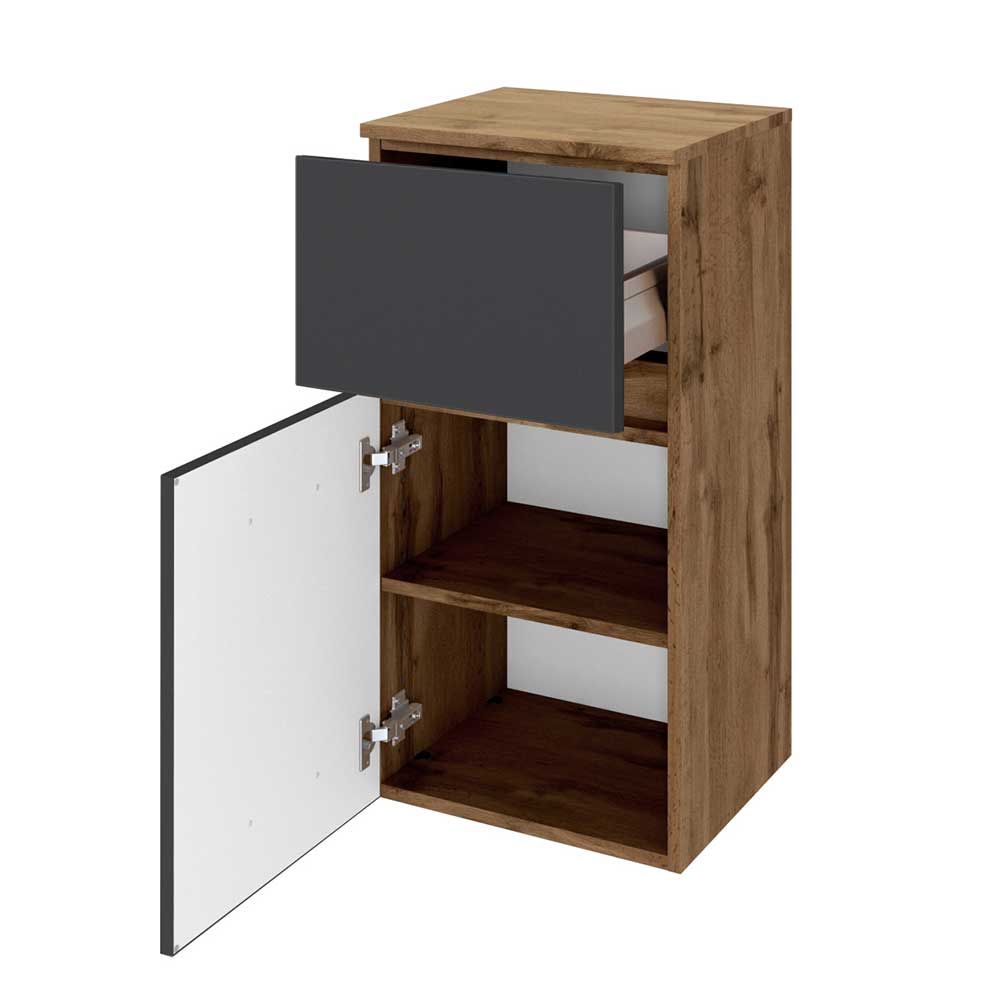 40x84x35 Badezimmer Schrank zweifarbig - Athrin