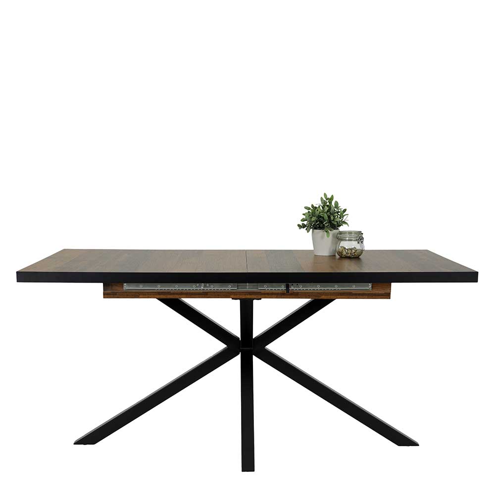 Design Ausziehtisch in Antik Holz Dekor - Uladan