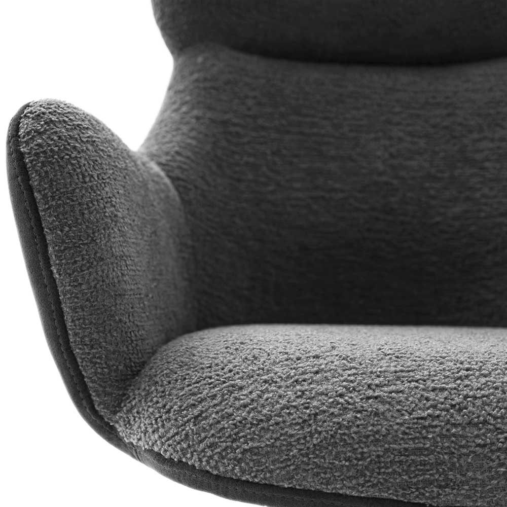 Esszimmer Sesselstuhl in Anthrazit - Prising (2er Set)