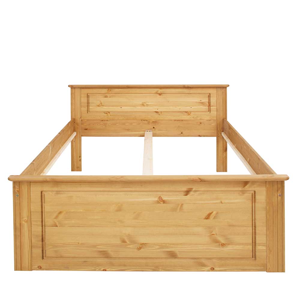 Holz Landhaus Doppelbett in Natur - Imressa