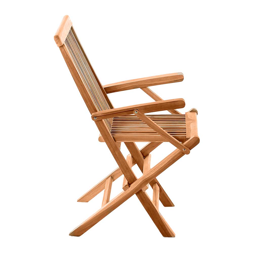 Klappbarer Garten Holzstuhl mit Armlehnen - Klahuma (2er Set)