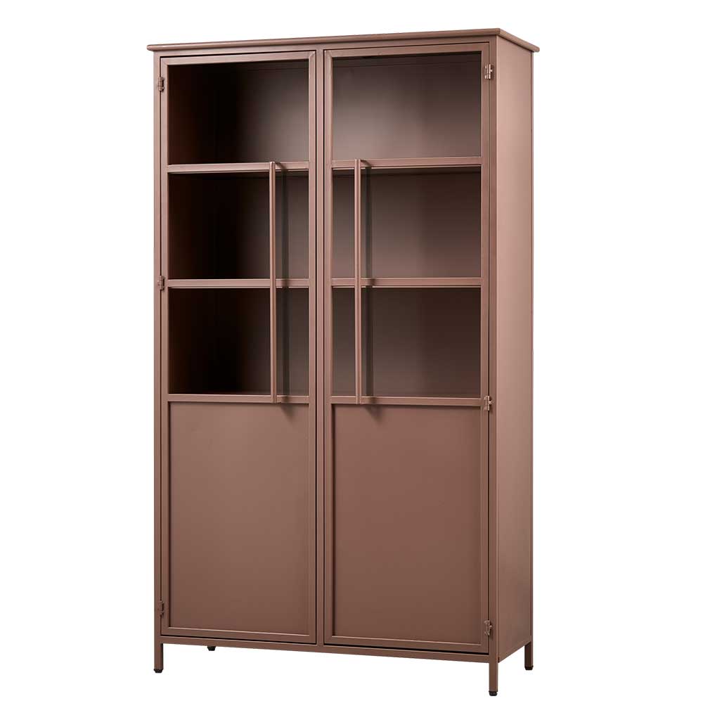 Metall Vitrine in Braun - Dora