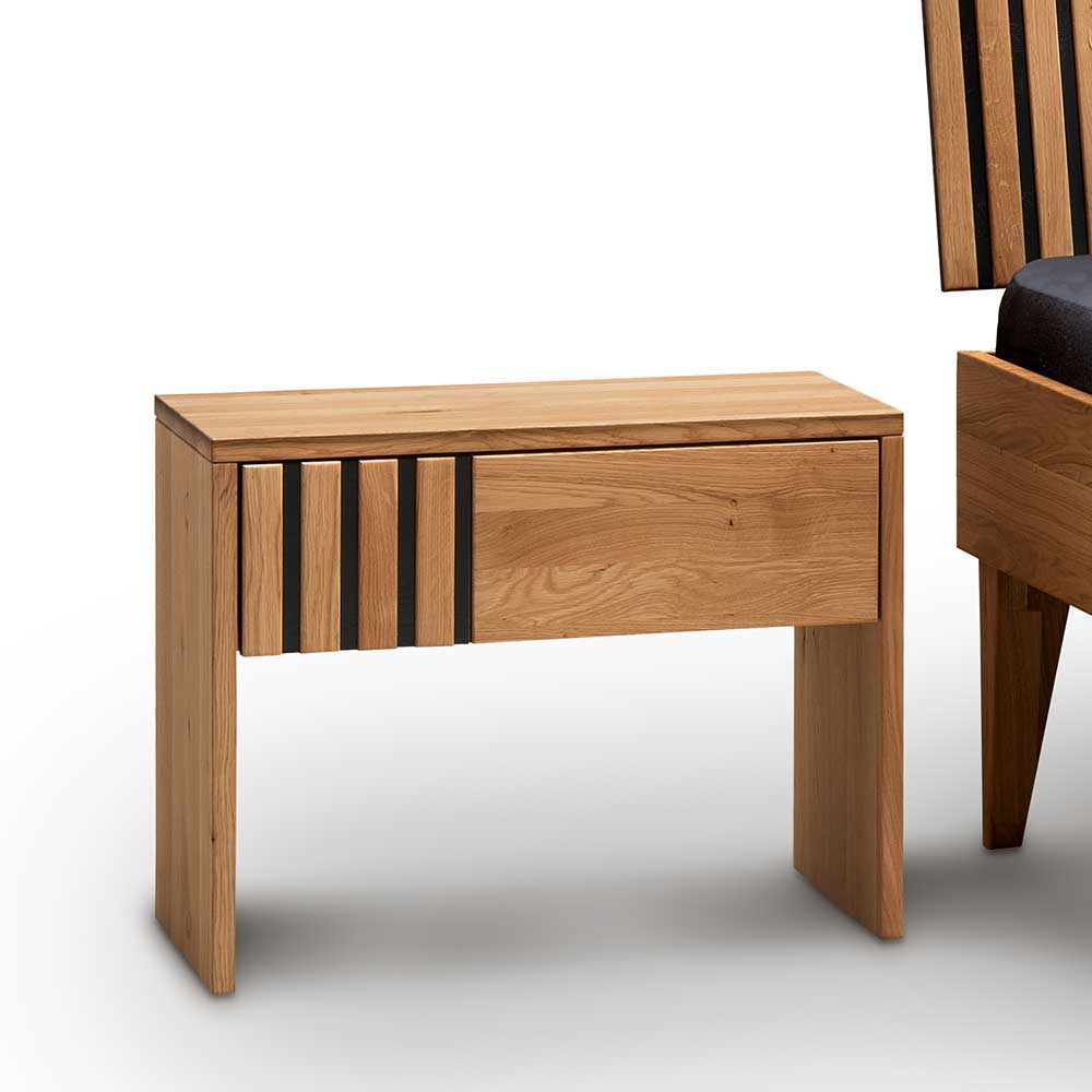 Design Holzbett aus Wildeiche Massivholz - Manarola I