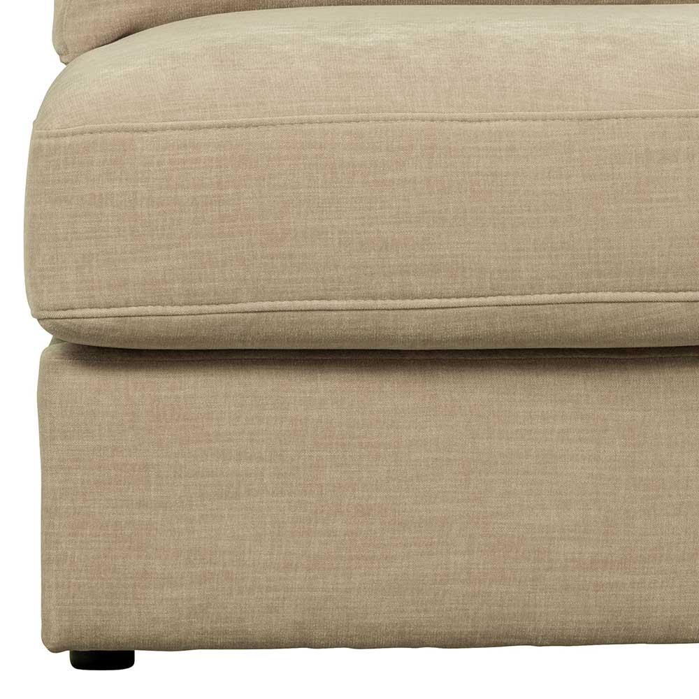 Sofamodul mit Rundung rechts in Beige - Mailan