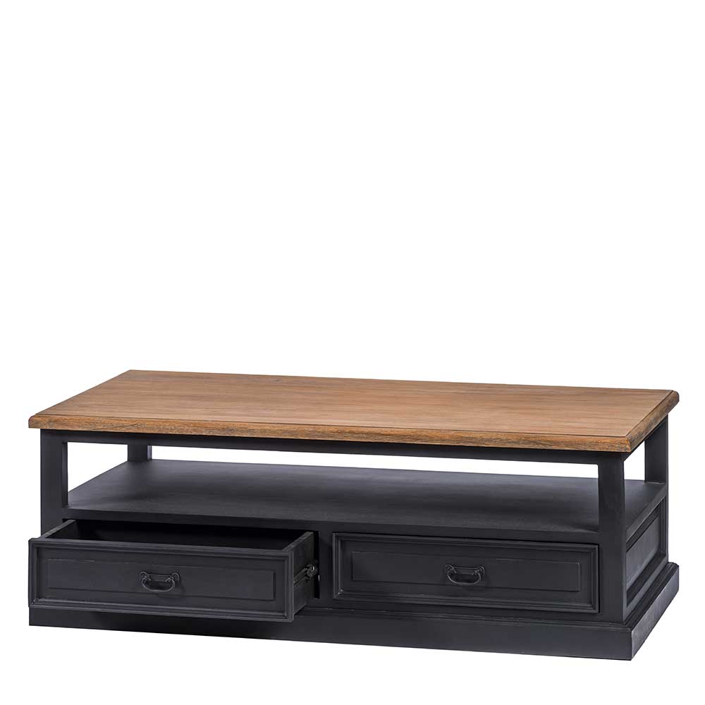 Vintage Couchtisch mit Schubladen & Ablage - Niovan