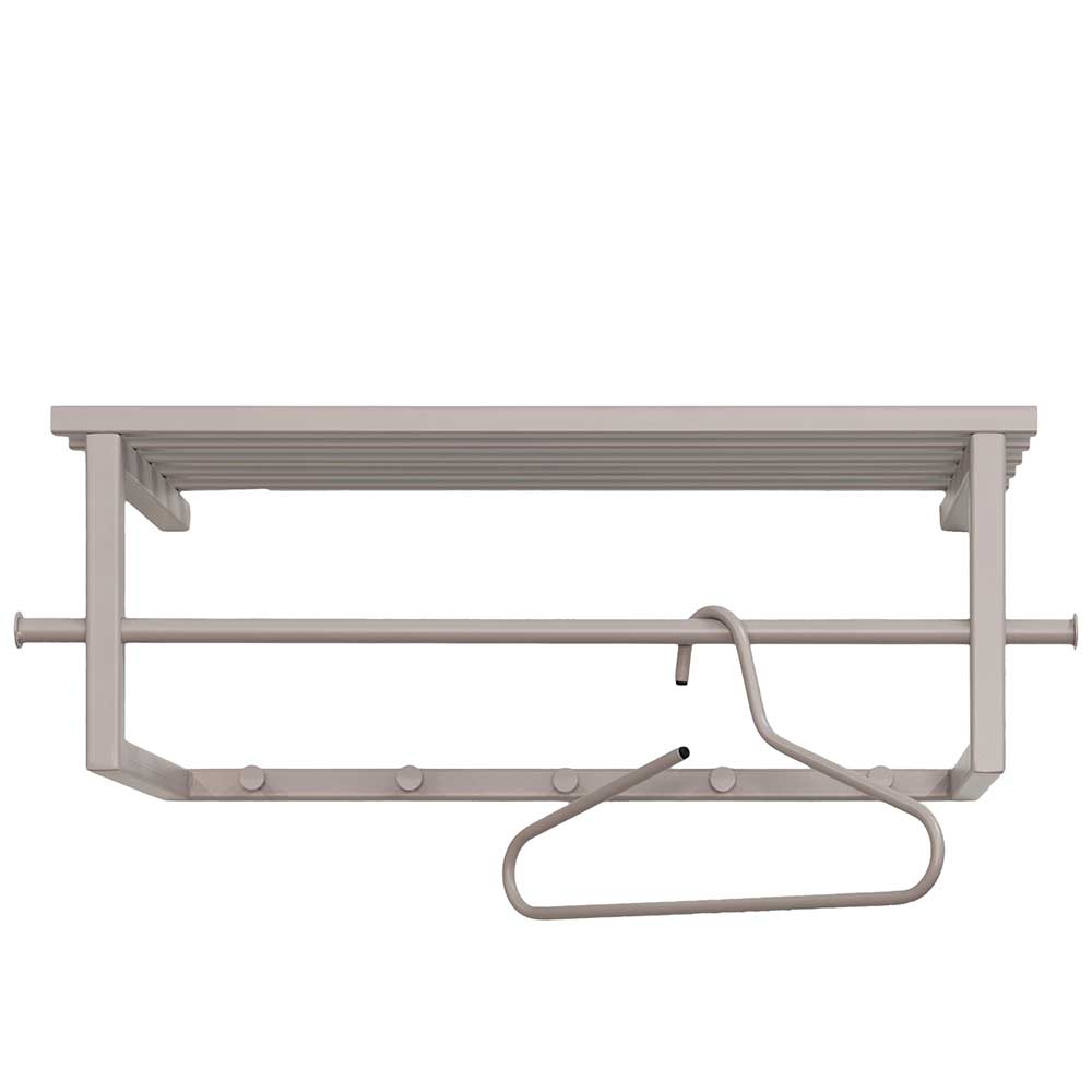 Stahl Hängegarderobe in Taupe - Helias