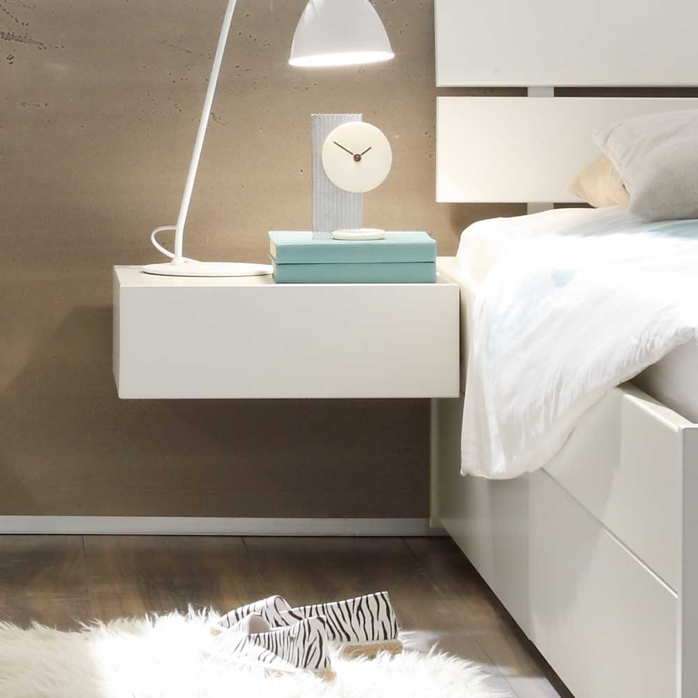 Weißes Einzelbett Haniata aus MDF