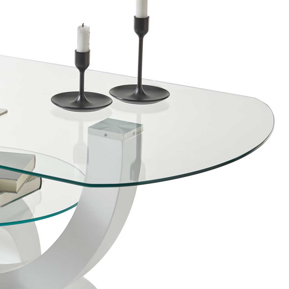 Ovaler Design Glastisch fürs Wohnzimmer - Trucos