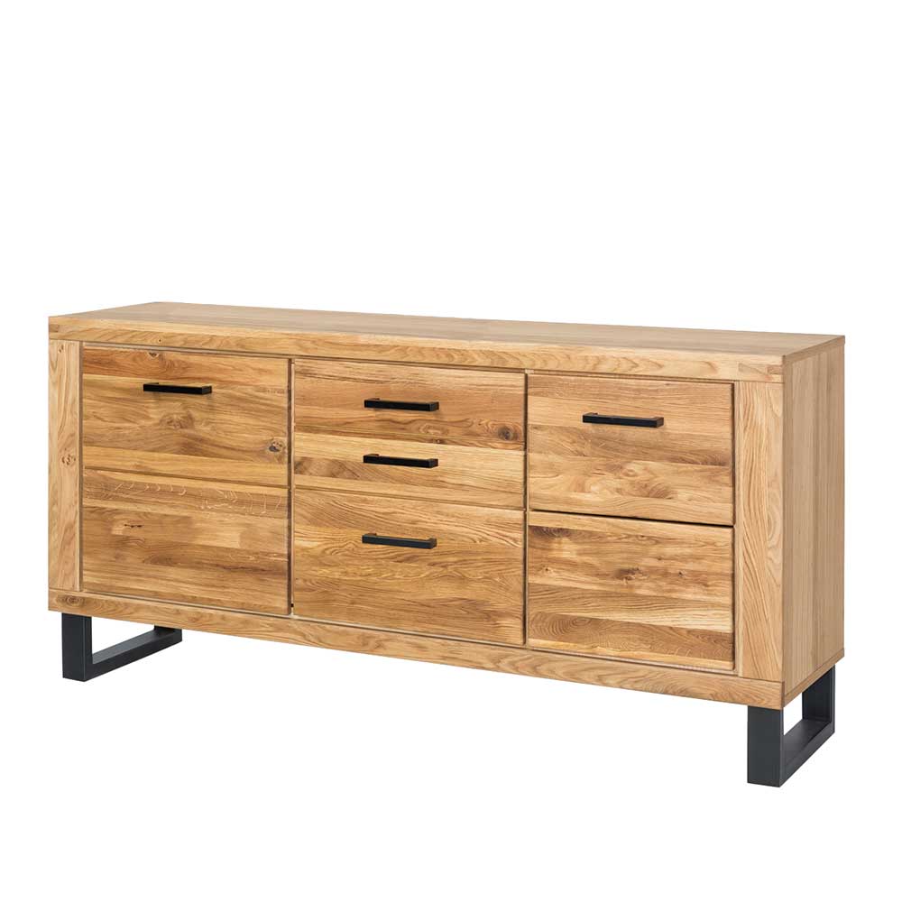158cm Design Sideboard in Wildeiche teilmassiv - Arello