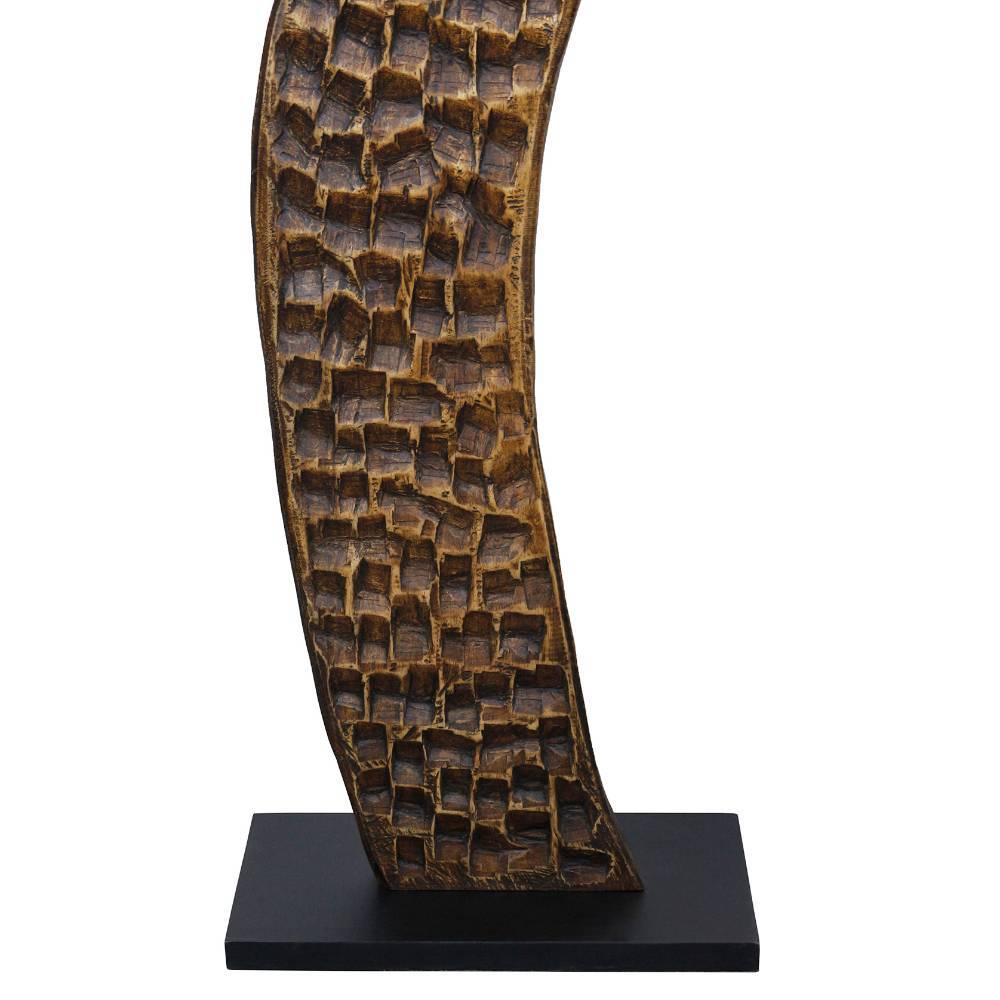 Design-Stehleuchte mit Holzstele - Cablus