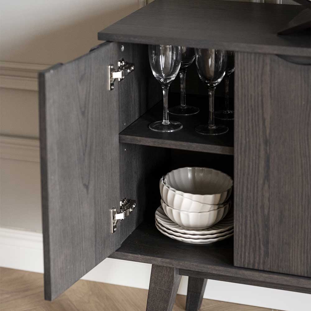 150x85x40 Skandi Sideboard in Eiche Dunkelbraun - Lomarios