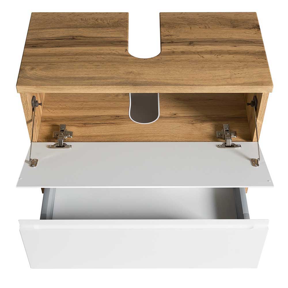 Waschbecken Unterschrank mit Klappe & Schublade - Eight