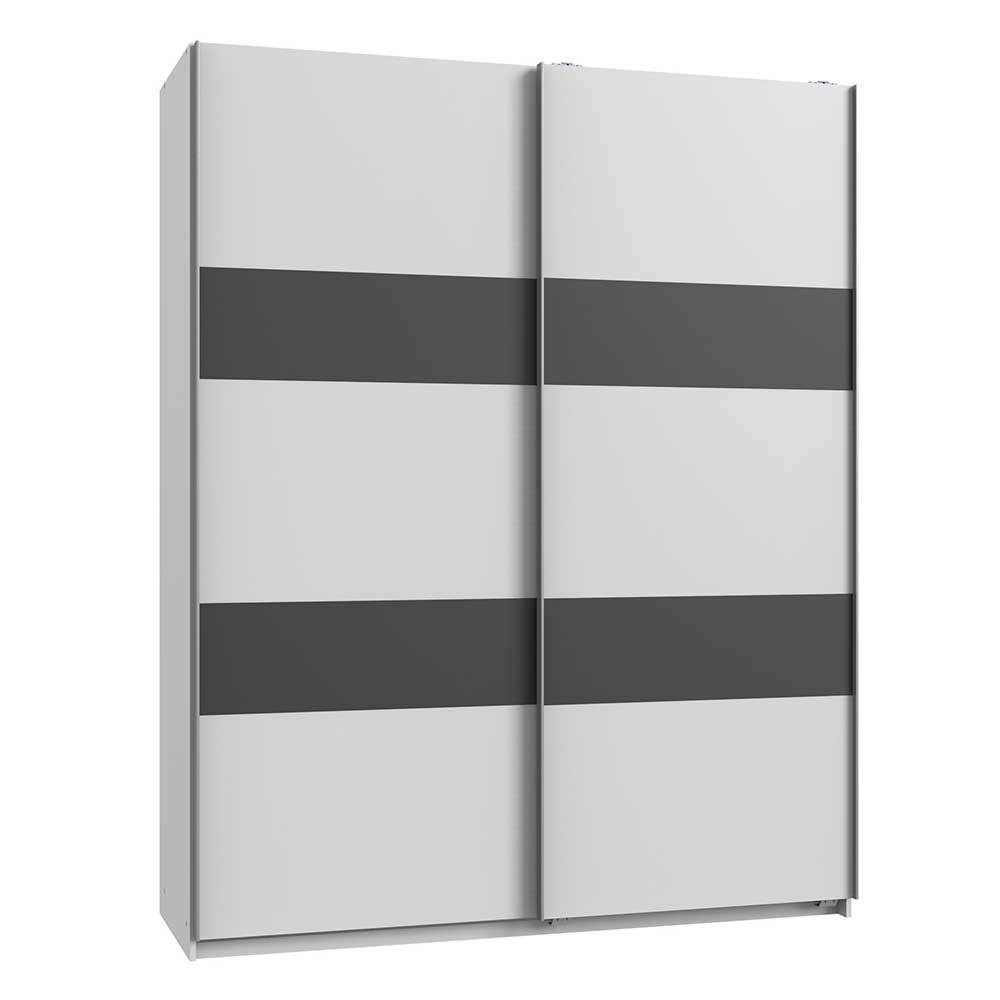 Schwebetürenschrank mit Metallgriffen - Malente