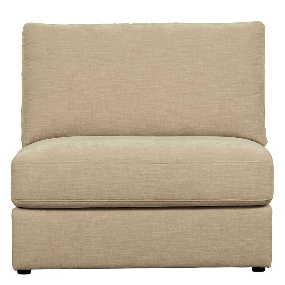 Sofamodul mit Rückenlehne in Beige Stoff - Jona