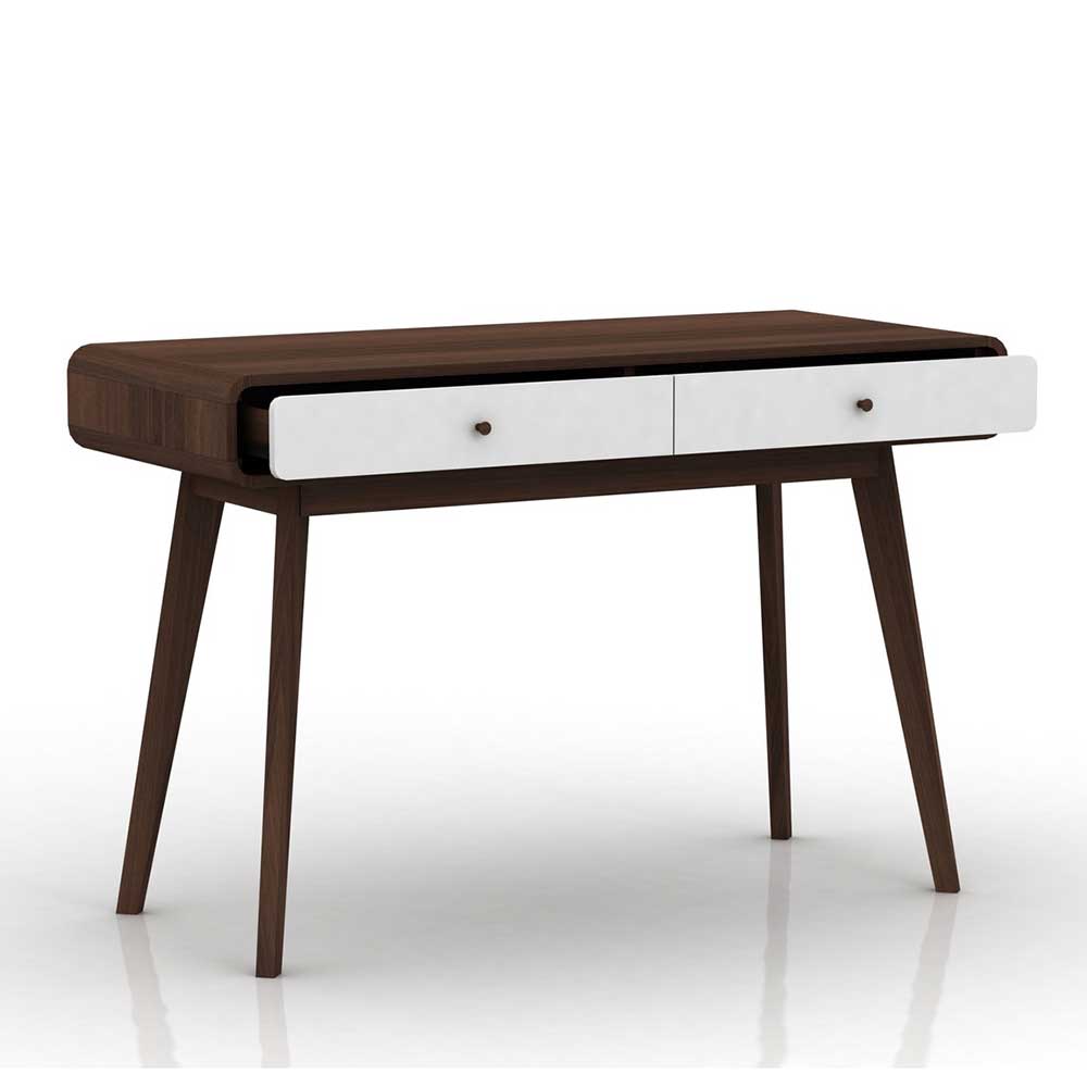 120x77x50 Scandi Chic Schreibtisch in Walnuss - Devkan