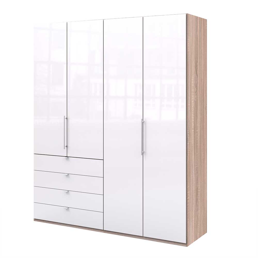 Glasbeschichteter Kleiderschrank mit zwei Falttüren - Bosays