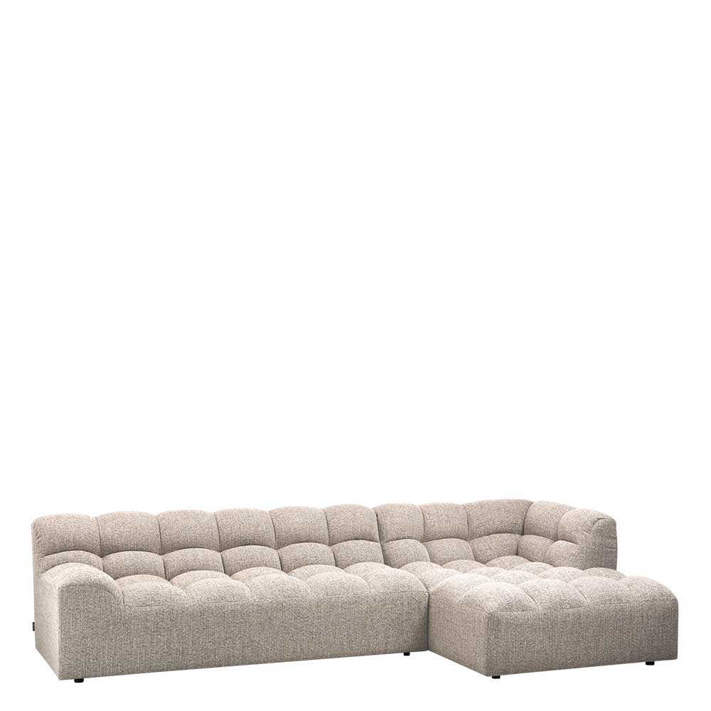 Design Polsterecke in Beigegrau meliert - Biatrore