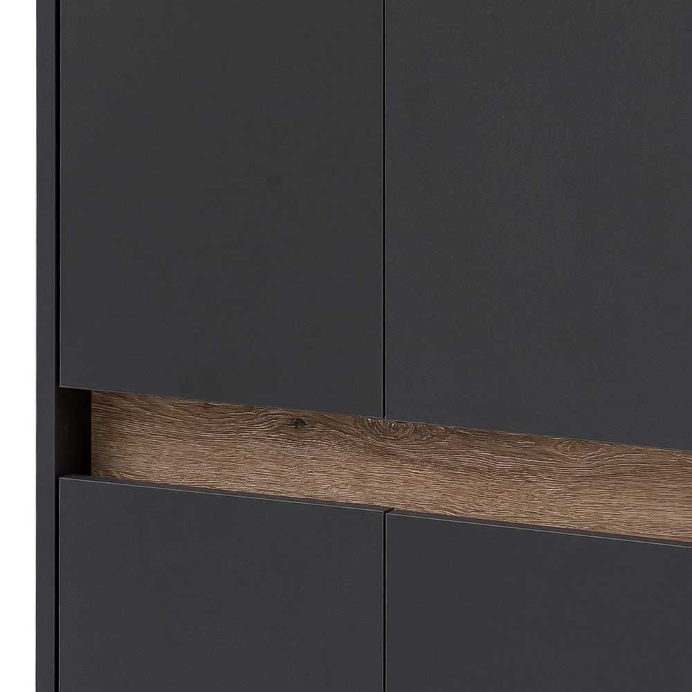 57x165x33 cm Bad Hochschrank mit vier Türen - Marcius