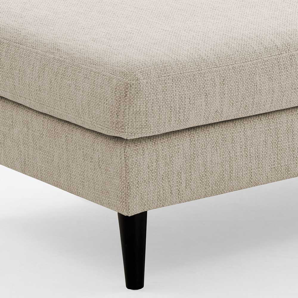 Webstoff Couchhocker in Creme - Bentema