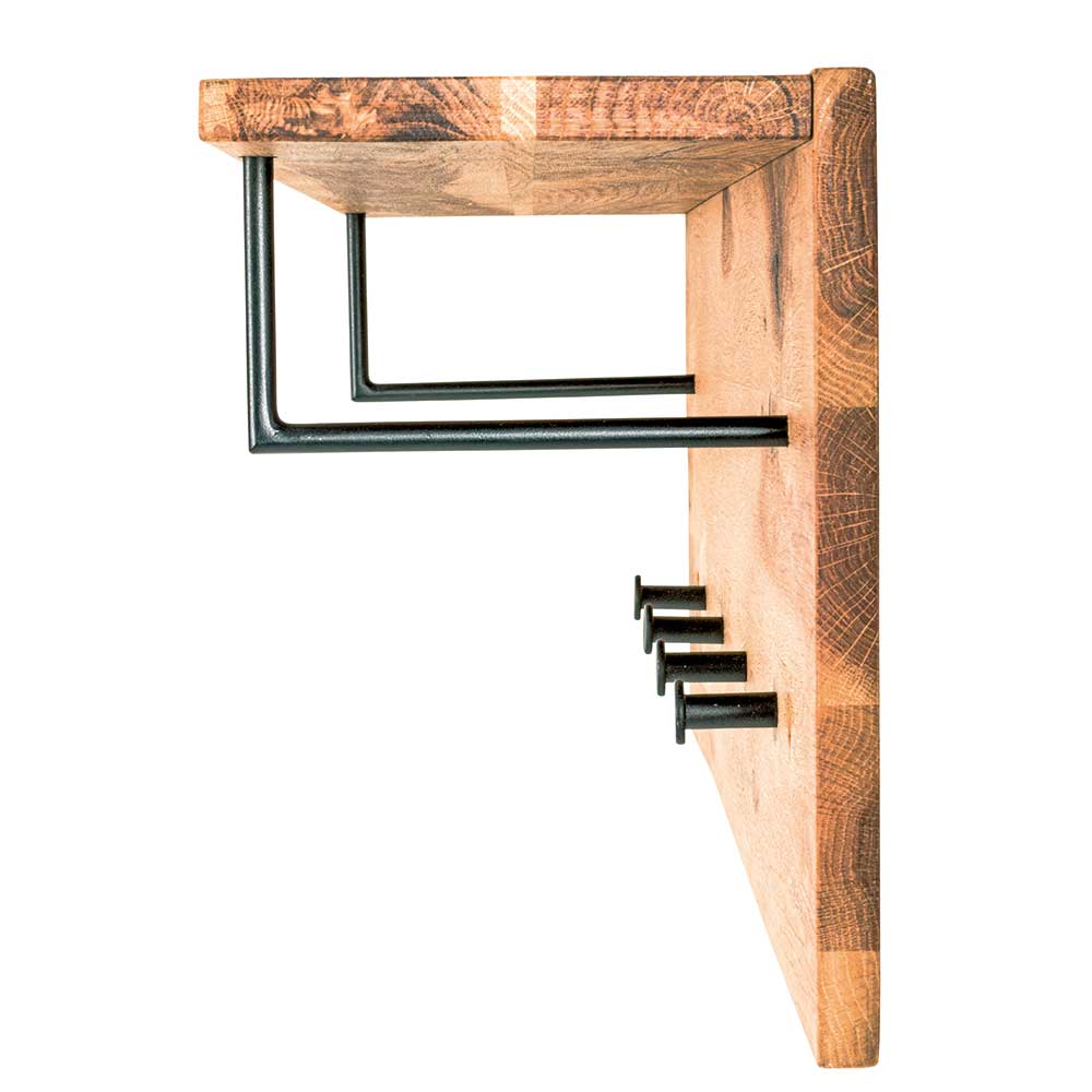 Eiche Hängegarderobe mit Hutboden - Cadama