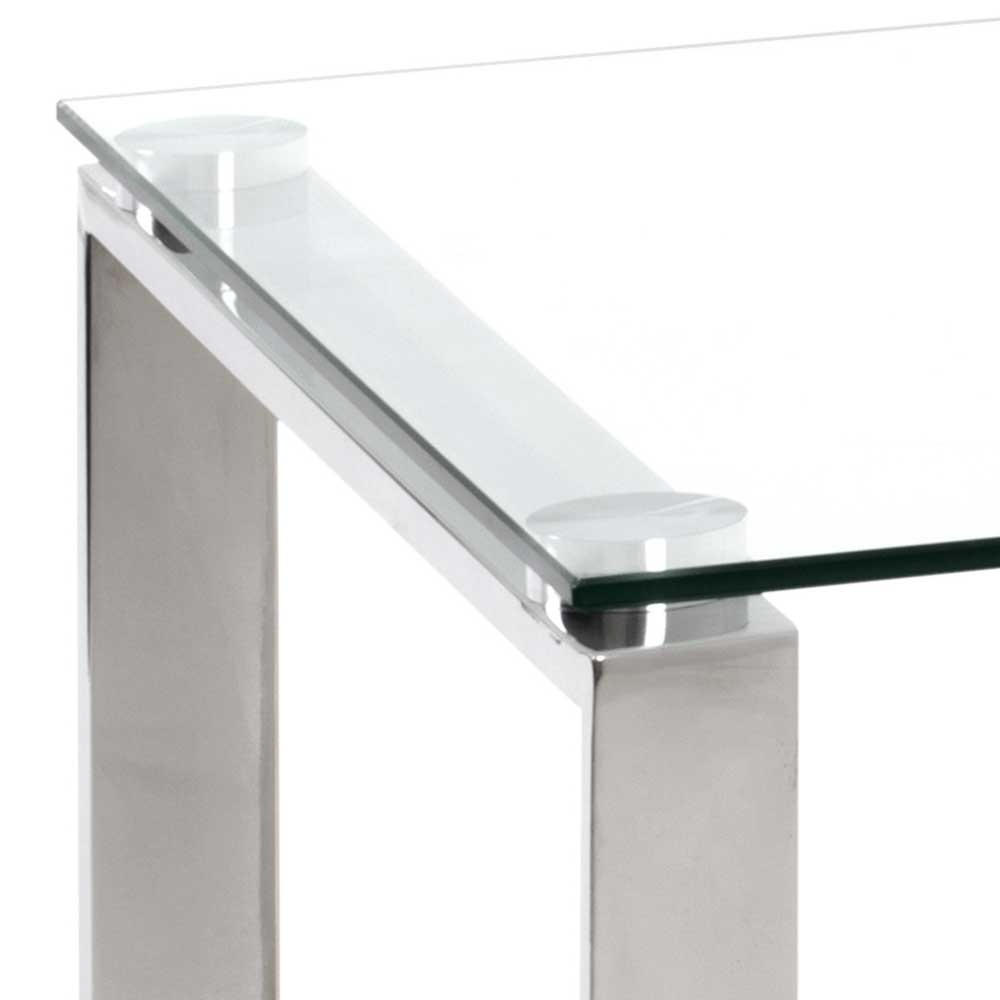 120x60 cm Wohnzimmertisch mit Glasplatte - Ulma