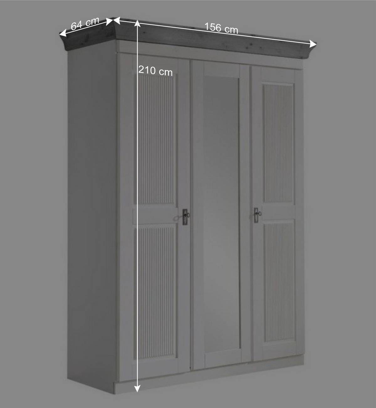 Modern Country Kleiderschrank zweifarbig - Caneon
