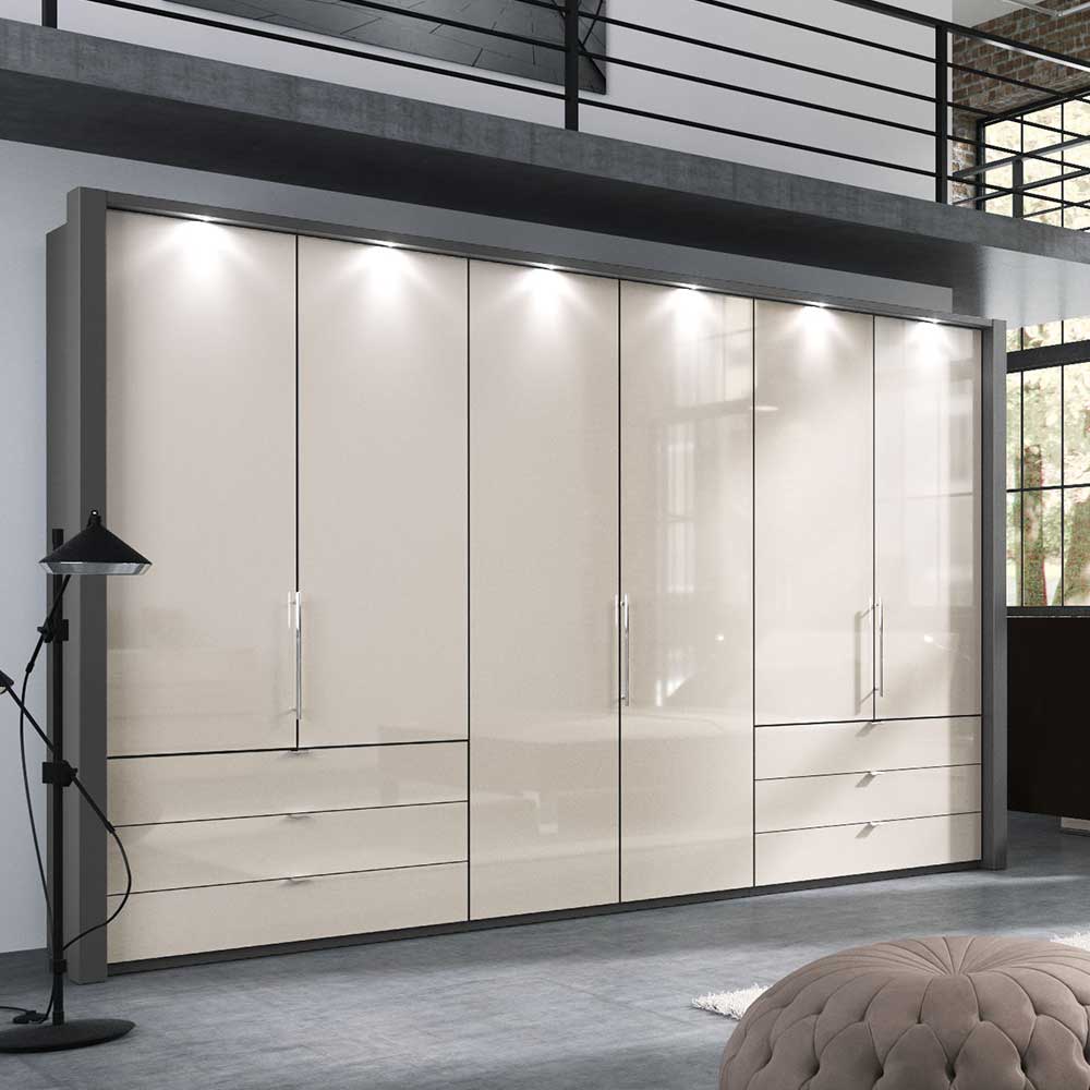 Komplett Schlafzimmer in Creme & Braun - Nasses (vierteilig)