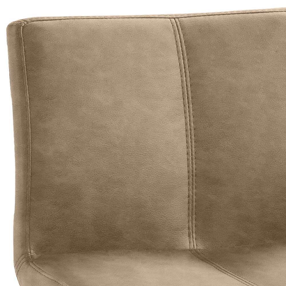 Eleganter Kunstleder Barstuhl in Beige - Nisida