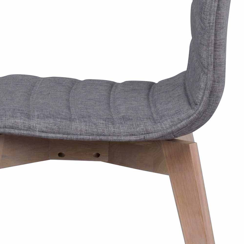 Eleganter Polsterstuhl in Grau - Mali (2er Set)