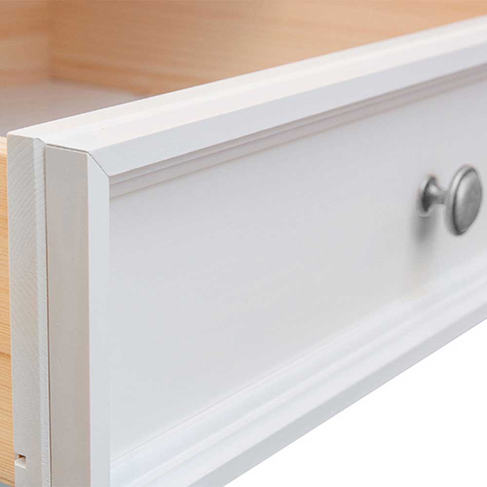 Landhaus Kleiderschrank in Weiß lackiert - Indico