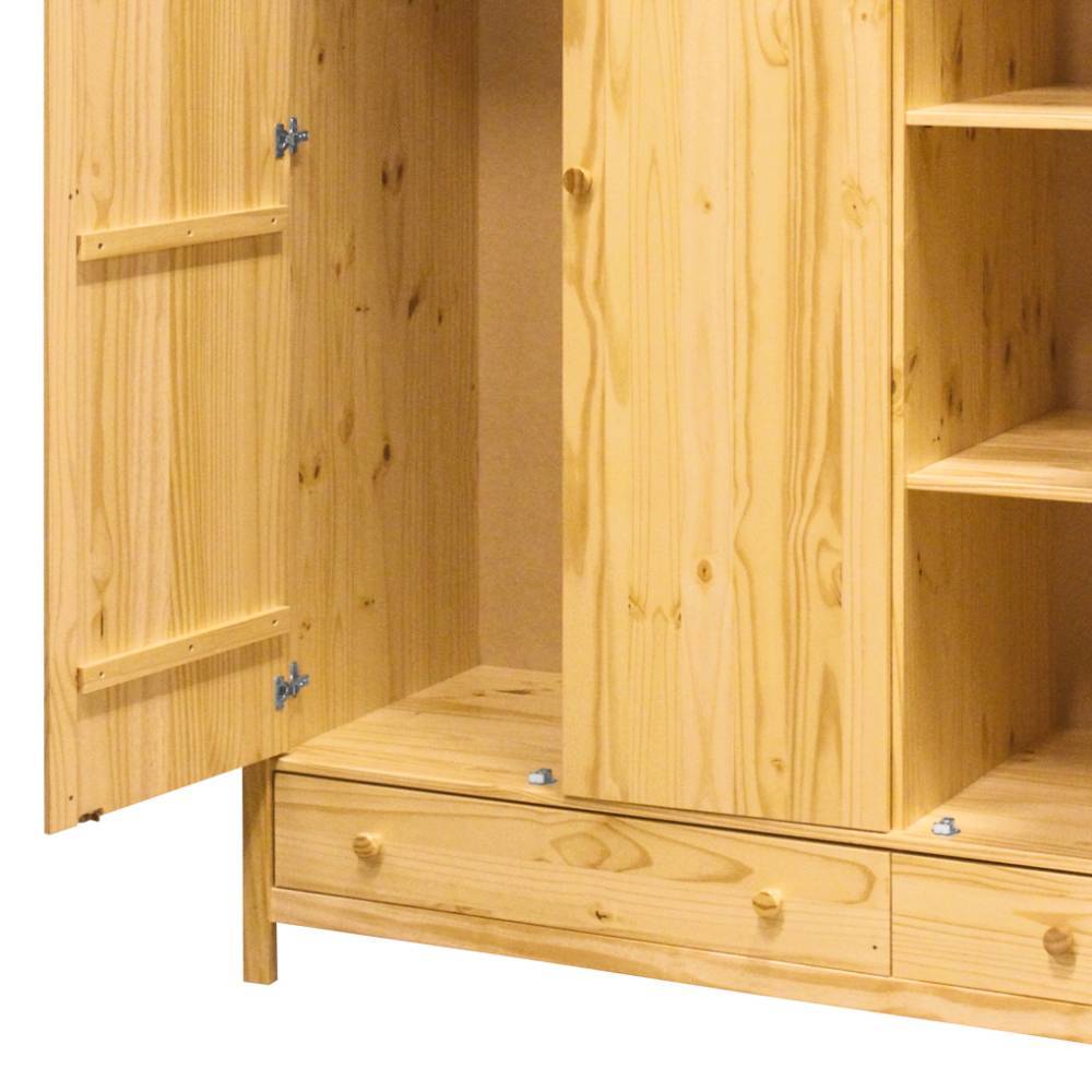 Landhaus-Schlafzimmerschrank aus Kiefer massiv - Ekorena