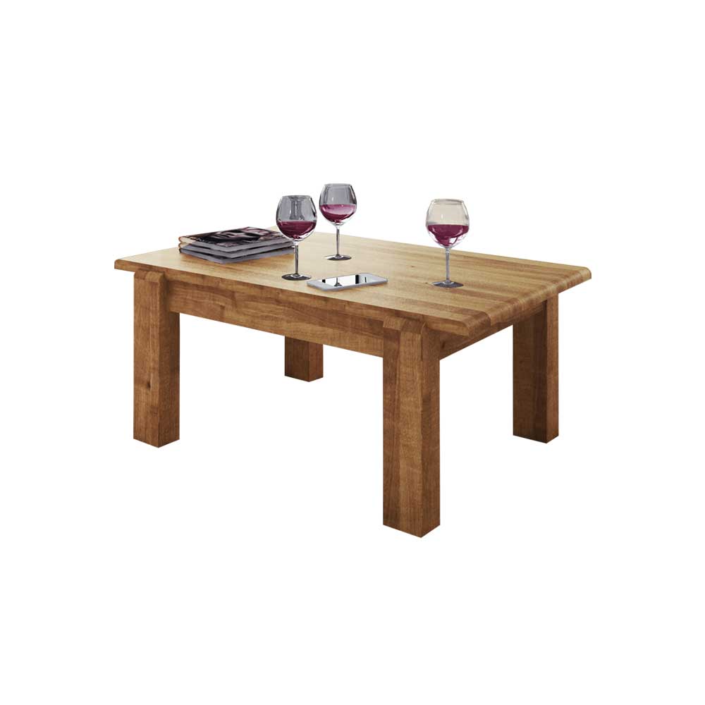 Massivholz Couchtisch Vaskov aus Wildeiche geölt