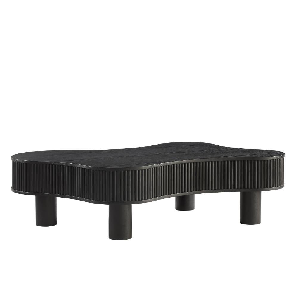 Niedriger Design-Couchtisch in Schwarz - Hiloria