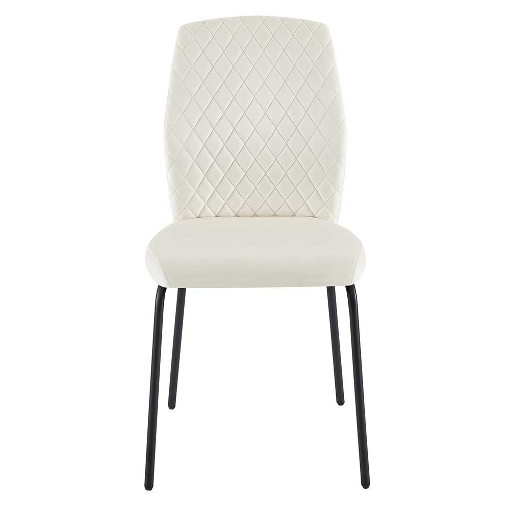Esszimmerstuhl in Beige Samtbezug - Howard (2er Set)