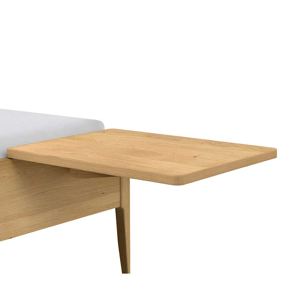 Elegantes Doppelbett aus heller Eiche massiv - Ammie