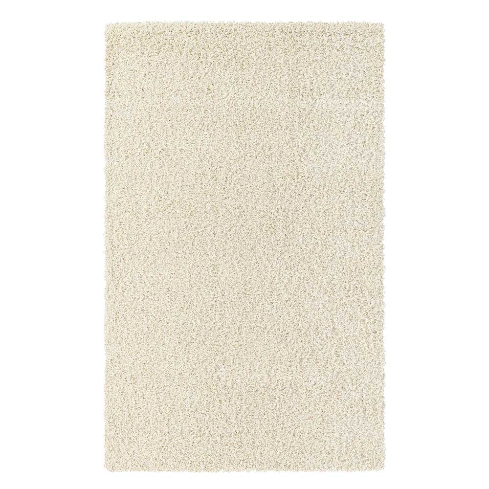 Teppich in Cremeweiß Hochflor - Ranica