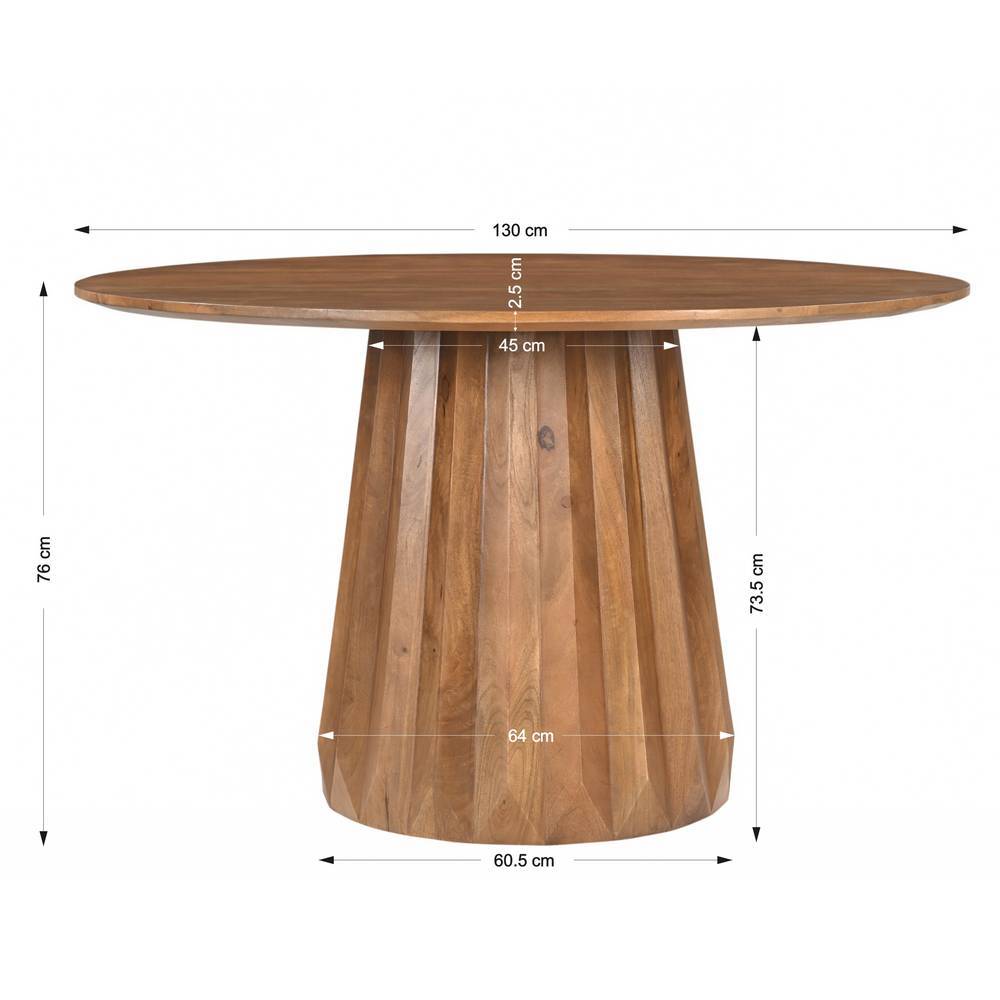 Runde Tischgruppe im Skandi Design - Galadira (fünfteilig)