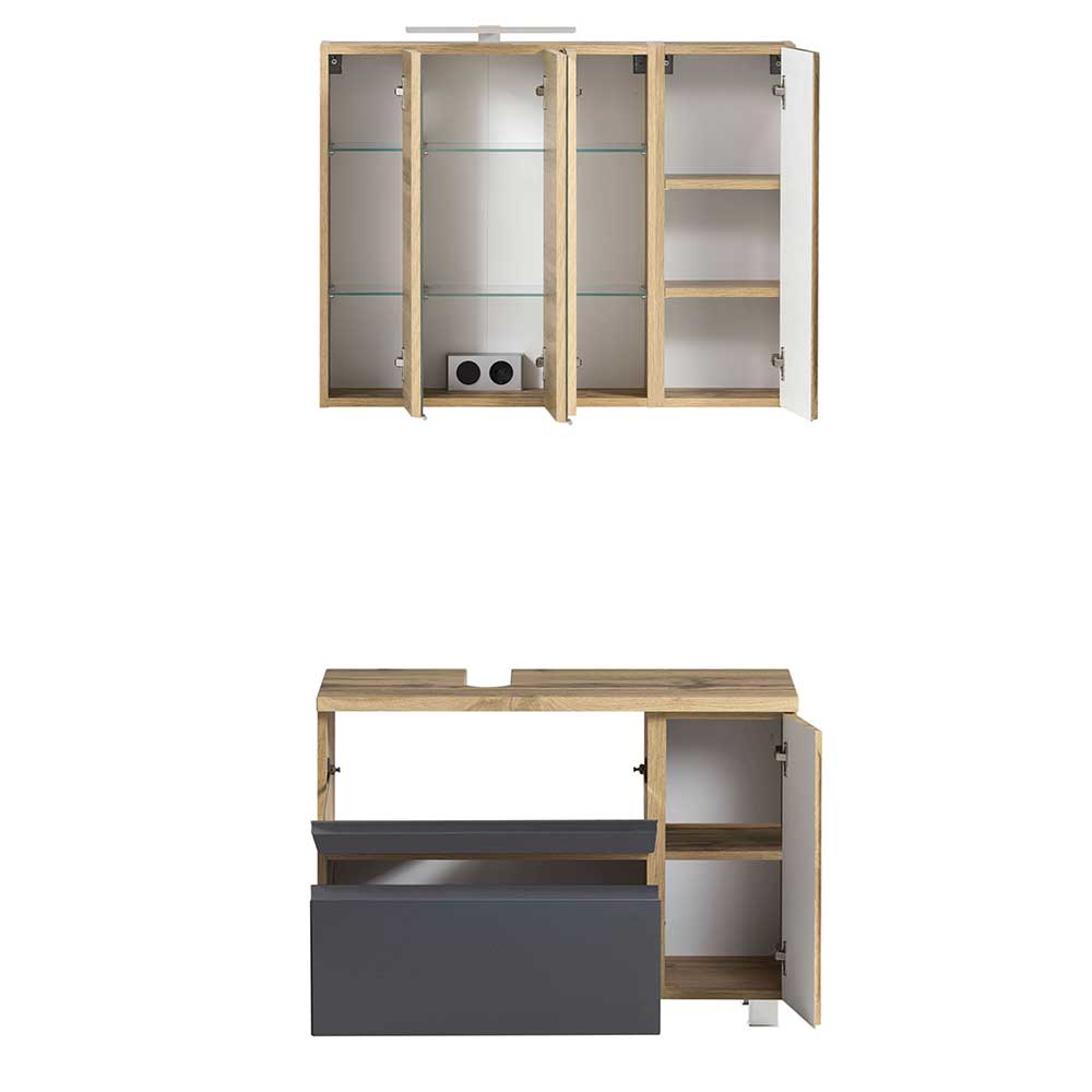 Waschplatz Kombination - 85 cm breit - Jambi (zweiteilig)