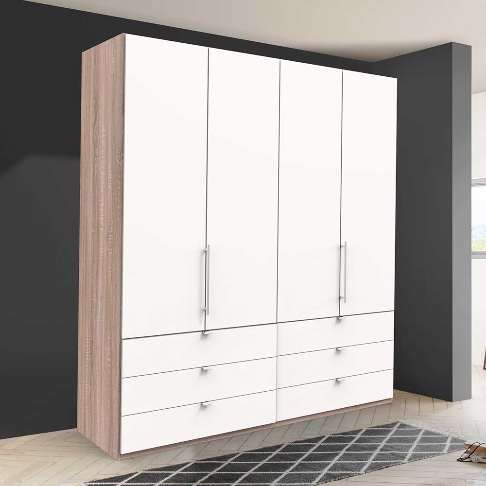 Moderner Schlafzimmerkleiderschrank in Weiß - Vaclyn