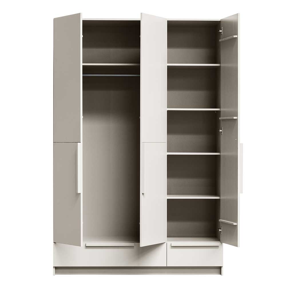 Kombi-Kleiderschrank in Hellgrau - Anela