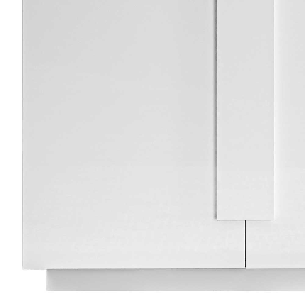 2-türiger Hochglanz Schrank in Weiß - Kerym