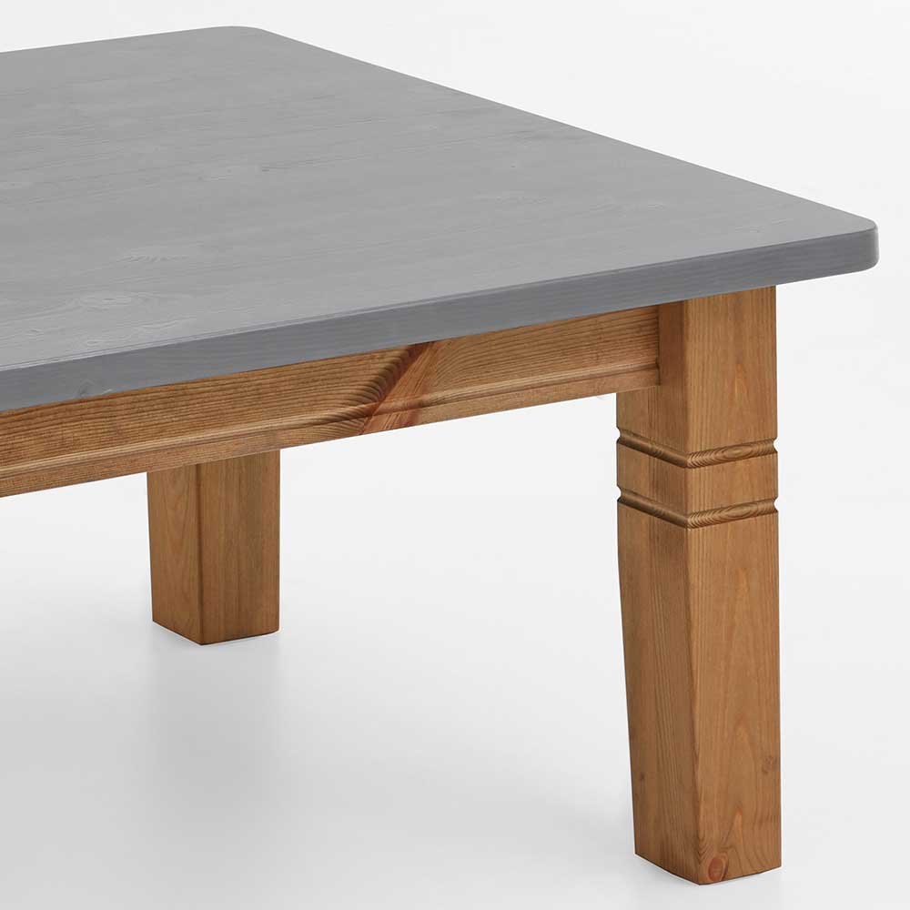 Country Couchtisch in Grau & Kiefer Lauge - Eshelas