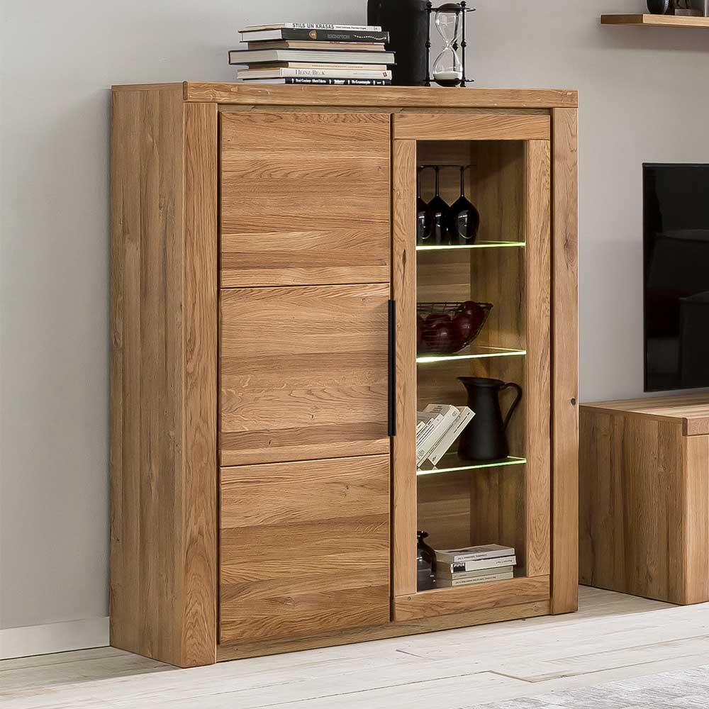 108x141x40 Highboard mit Glaseinsatz - Nelenia