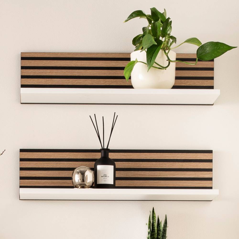 Wandboards in Mattweiß - Diomede (2er Set)