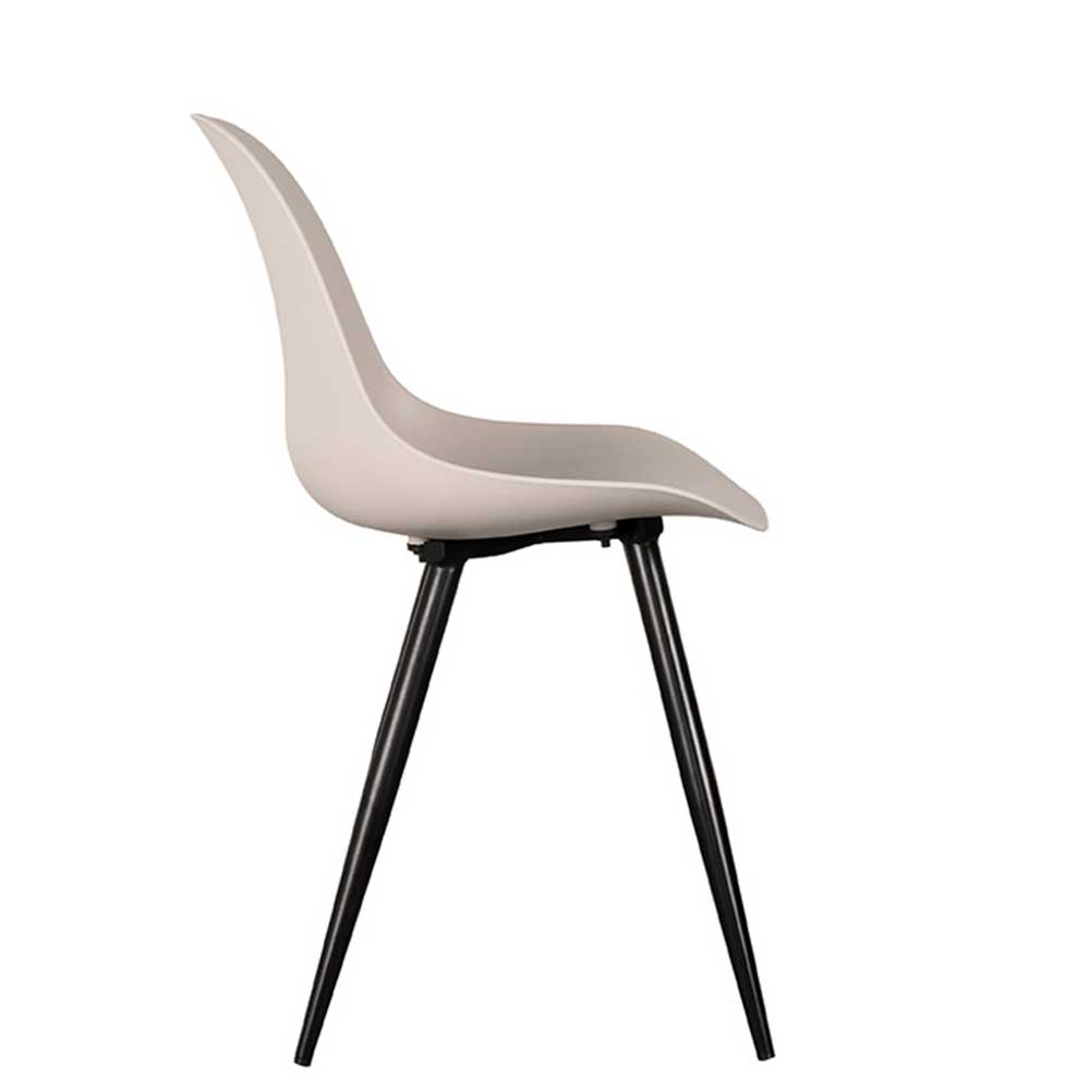 Stühle in Beige mit Schwarz - Ladinoska (2er Set)