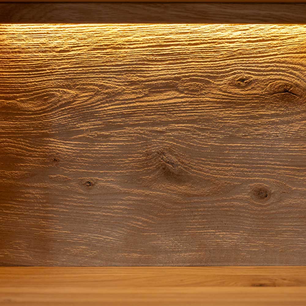 Eichenholz Highboard mit Hirnholz Applikation - Deruta