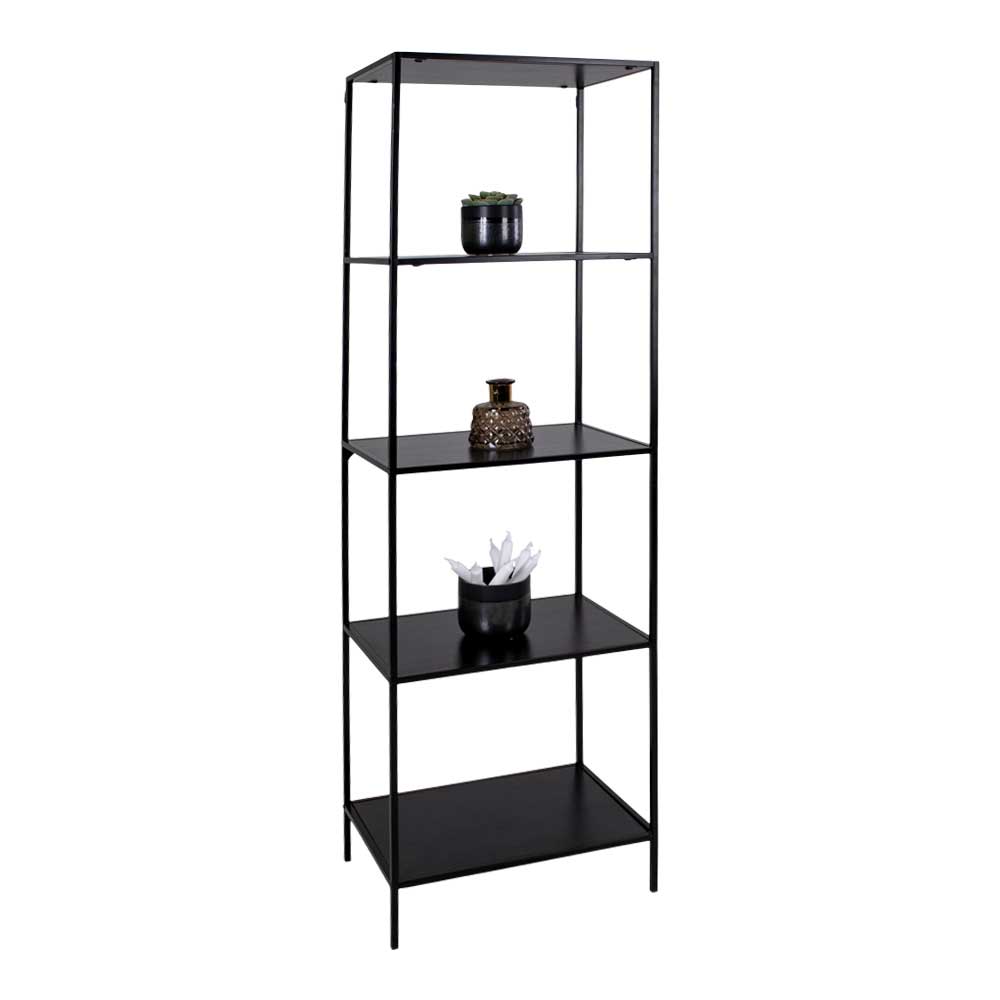 51x170x36 Stahlregal in Schwarz lackiert - Esbessa