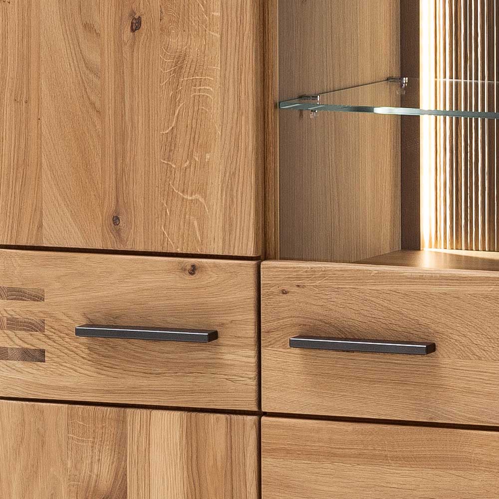 90x136x37 Stauraumvitrine als Highboard - Crupean